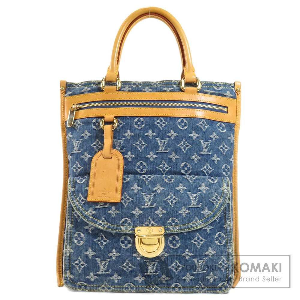 Louis Vuitton Flat Shopper Monogram Denim Tote Bag